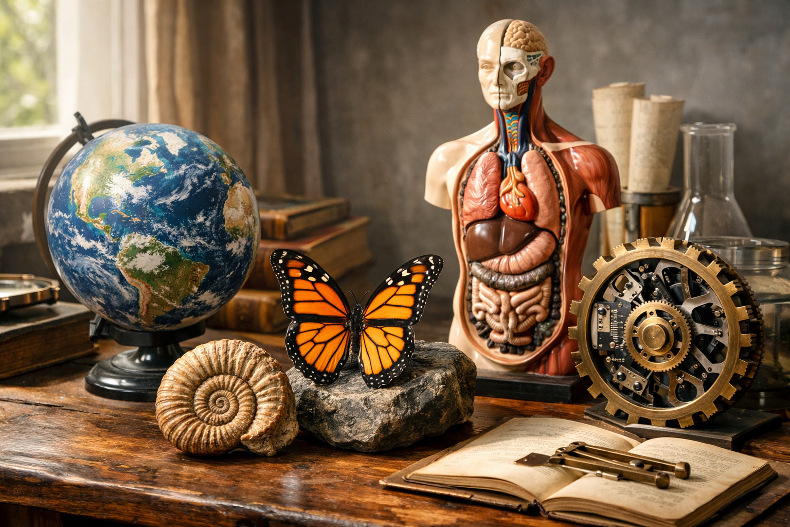Objetos de ciencia, naturaleza, historia y tecnología
